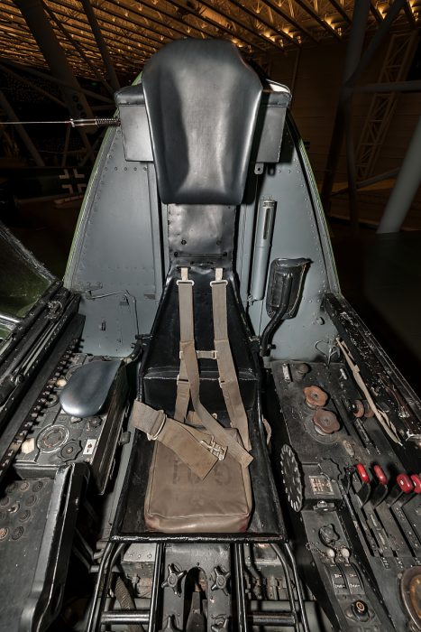 The pilots early type of ejection seat in the Dornier Do 335. Image courtesy of  Smithsonian National Air and Space Museum.