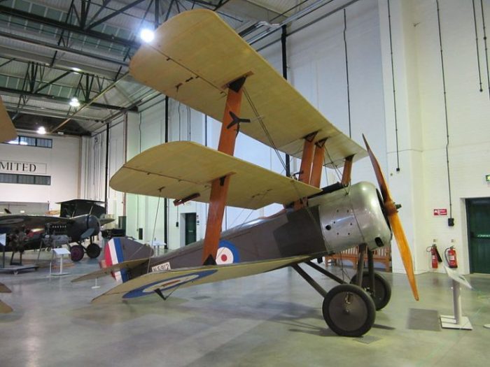 A Sopwith Triplane on display at RAF Museum London. Photo Nick-D CC BY-SA 3.0.