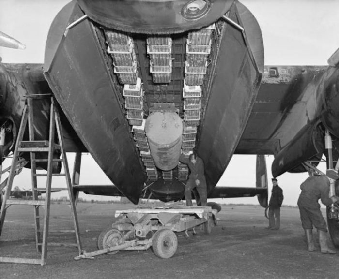 The Lancaster’s large bomb bay enabled it to carry a much greater variety of loads compared to contemporary bombers.