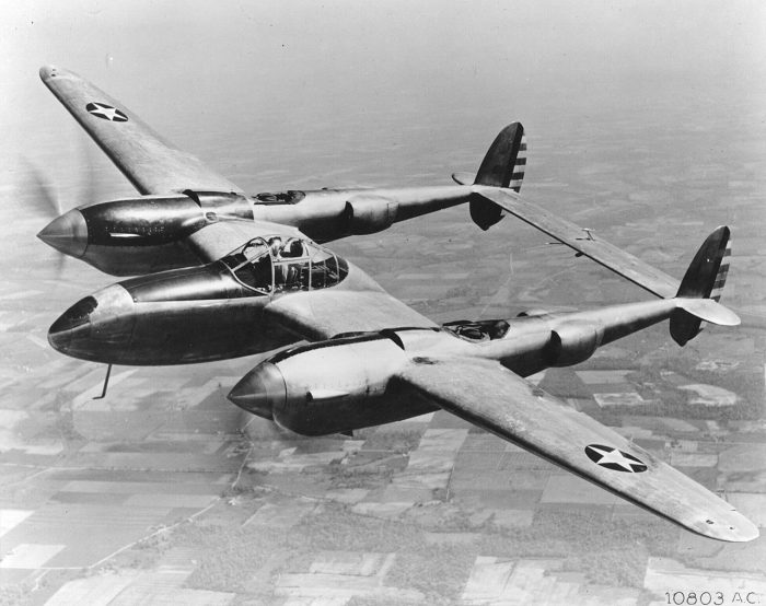 One of the early YP-38s, constructed for evaluating the airframe.