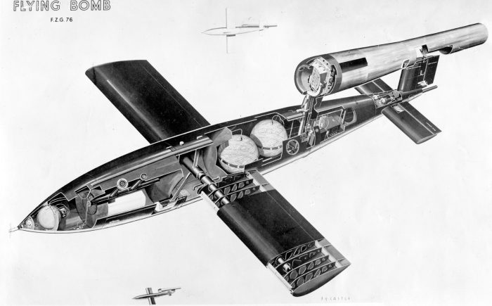 This cutaway drawing shows the rather simple nature of the V-1.