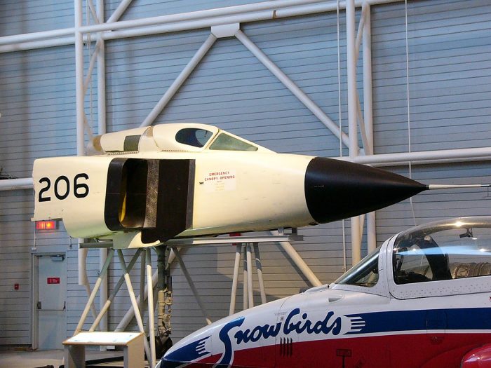The surviving nose section of Avro Arrow RL-206