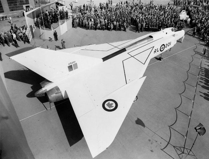 The rollout of the first Avro Arrow