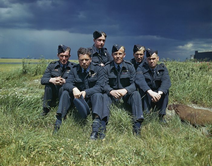 Flight Lieutenant Joe McCarthy and his crew of No. 617 Squadron (The Dambusters) 22 July 1943.
