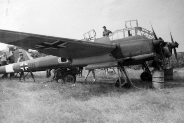 Focke-Wulf Fw 189 code 6M+DH of the Aufklarungsgruppe 11
