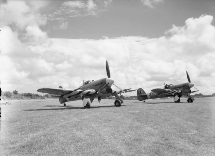 Hawker Typhoons at RAF Warmwell.