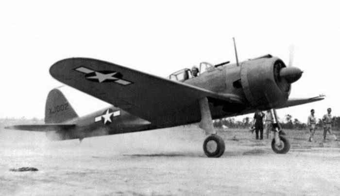 Nakajima Ki-43-IB Hayabusa taking off at Brisbane, Queensland (Australia) in 1943. After its capture it was rebuilt by the Technical Air Intelligence Unit (TAIU) in Hangar 7 at Eagle Farm, Brisbane.