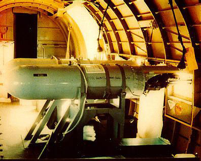 The crude SUU-11/A gun pods inside the AC-47. These would normally be mounted externally on aircraft hardpoints.